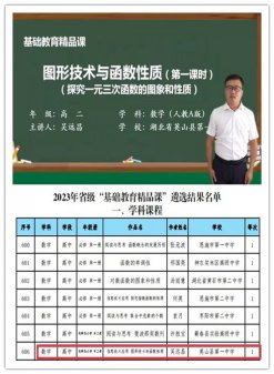 <b>风云体育(中国)有限公司10名教师在“基础教育精品课”中再创佳绩</b>